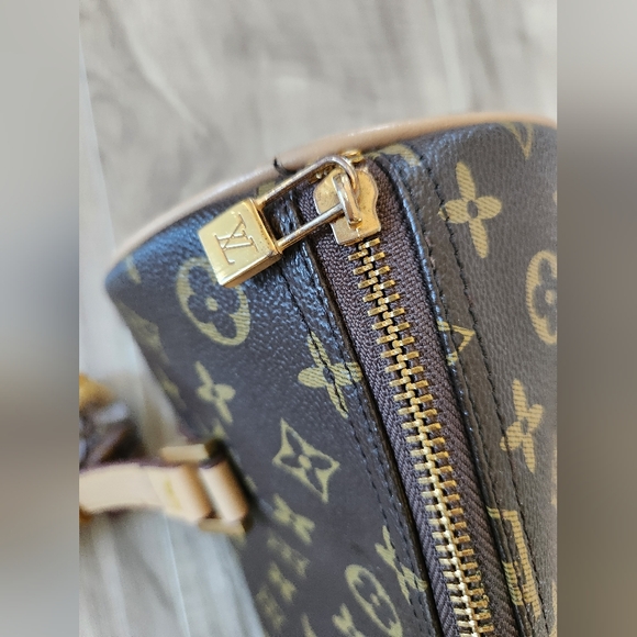 Brown Round Double Handle Bag - Picture 6 of 15